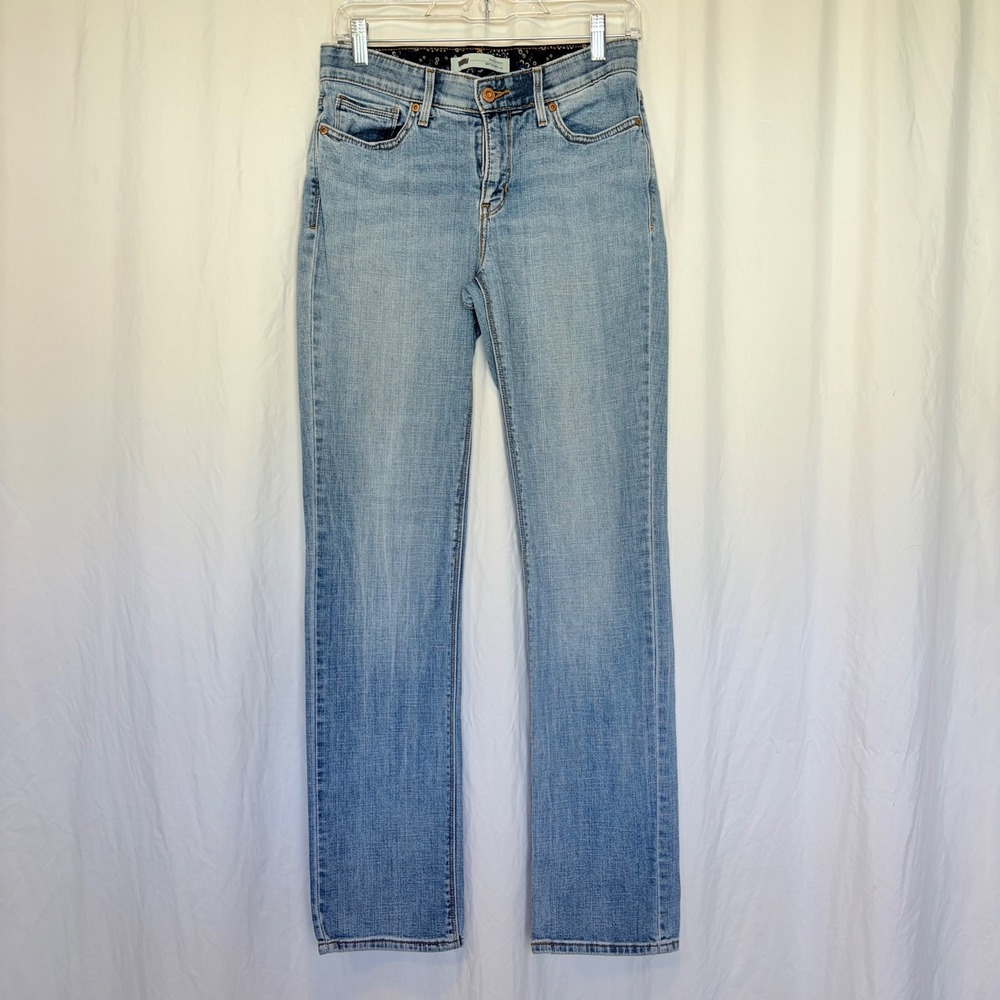 Levi's 525 Straight Leg Jeans Perfect Waist Light Wash Blue Denim Size 6M 28x32